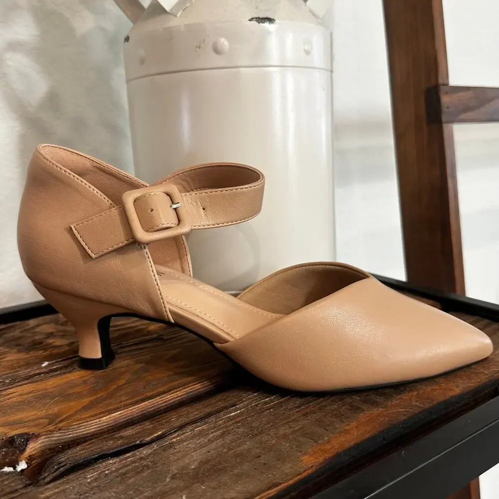 Ribongz Nude Heels Size 9 NWT Brand New with Tags Pointed Toe Women's Shoes